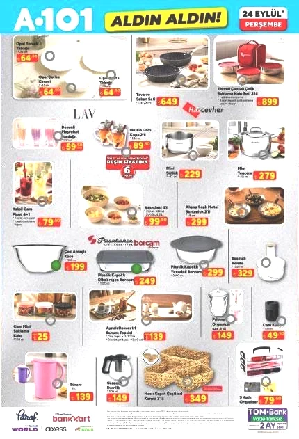 A101 KATALOG BUGÜN SATIŞTA 24 EYLÜL PERŞEMBE: A101 Aldın Aldın bu hafta hangi ürünler indirimde A101 Halı ve Koltuk Yıkama Makinesi, Boyun Masaj Aleti, Kedi ve Köpek Maması...